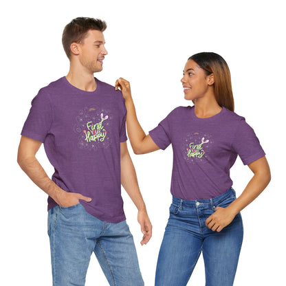 Find Your Happy Unisex Jersey Short Sleeve Positive T-Shirt | Inspirational Tee | Available in Five Colors & Six Sizes