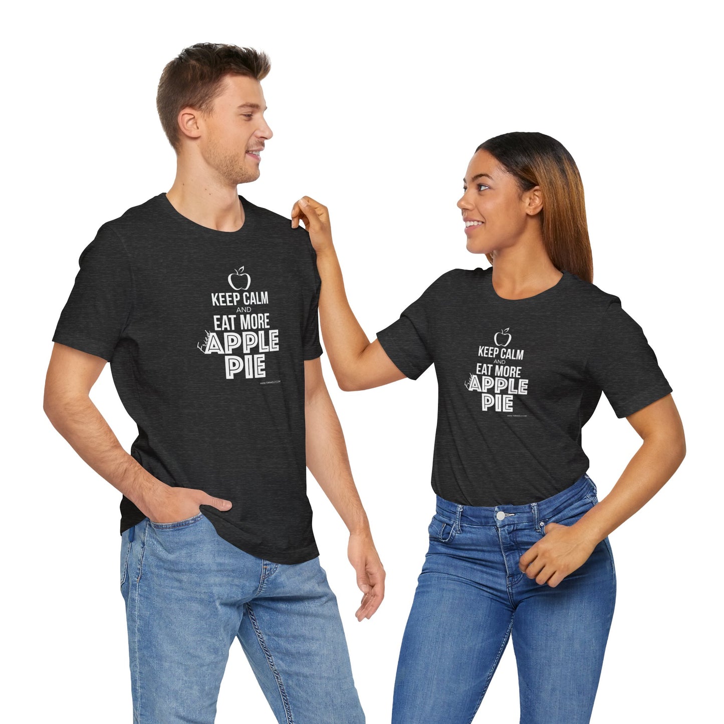 Keep Calm and Eat More Fried Apple Pie Unisex Jersey Short Sleeve T-shirt | Available in Five Colors & Six Sizes | FREE SHIPPING