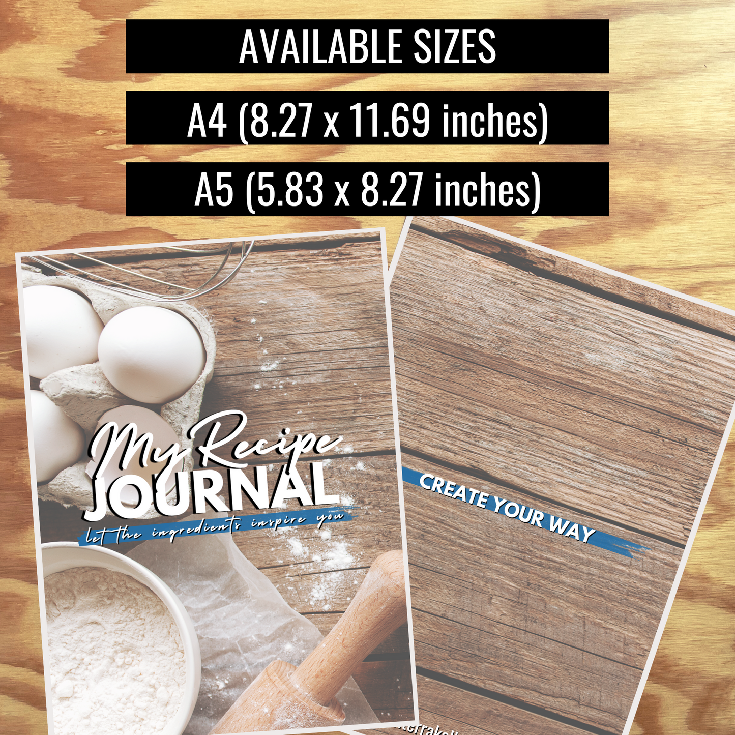 Printable Digital Recipe Journal | Dotted & Lined Downloadable Journal | GoodNotes, iPad, PDF