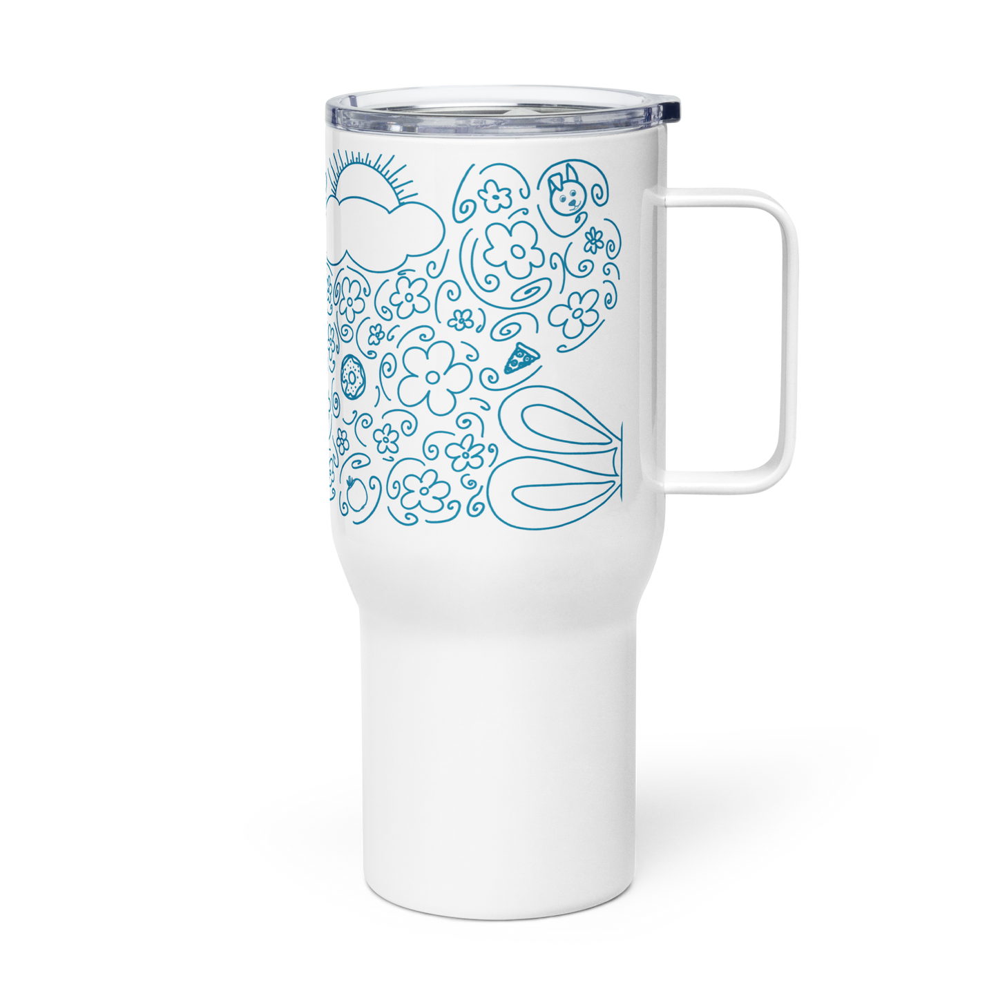Find Your Happy Travel mug | Tumbler with a Handle | 25 oz | FREE SHIPPING