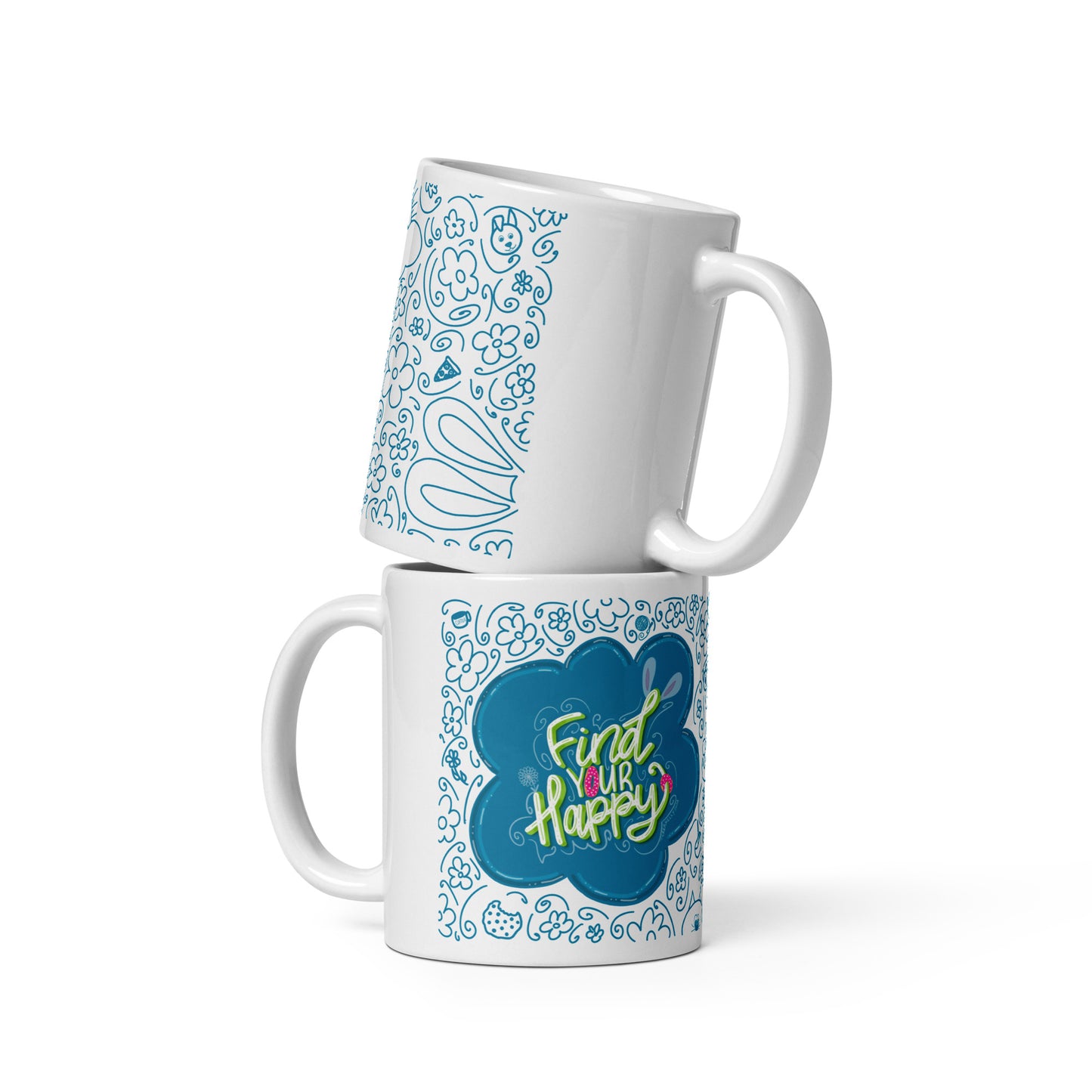 Find Your Happy Coffee/Tea Ceramic Mug | Sizes 11 oz | 15 oz | 20 oz