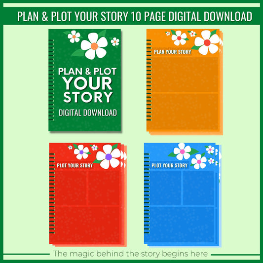 Write Your Book Planning and Plotting | Plan and Plot Your Story Digital Download | Five Different Sizes | Instant Download | Printable PDF