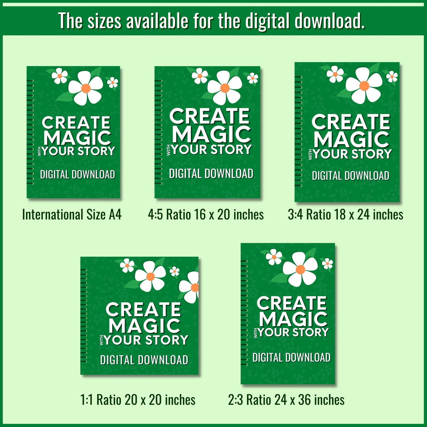 Create Magic | Write Your Book Digital Download | Book Planning and Plotting | Five Different Sizes | Instant Download | Printable PDF